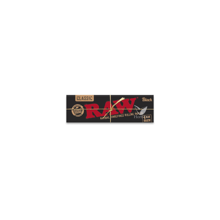 Papel Black KS Slim RAW - 50 Libritos 100% Vegano - Papel y conos