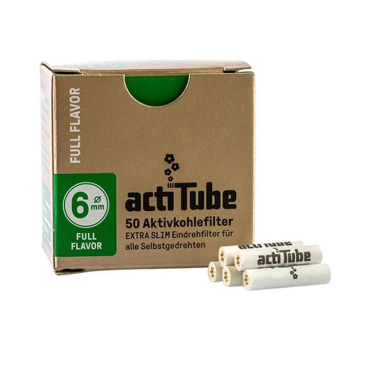 Filtro Extra Slim Pack 50 Actitube - Diámetro 6 mm - Parafernalia